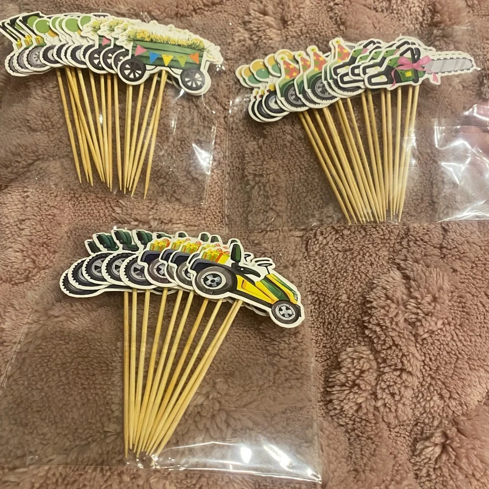 Lawn Mower Cupcake Toppers